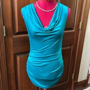 Banana Republic  Dress  cowl neck  bodycon sleeveless  Rusched lower NWT  Sz. S